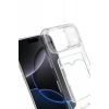 Apple iPhone 17 Pro Uyumlu Kart Şeffaf Silikon - Şeffaf