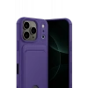 Apple iPhone 17 Pro Uyumlu Kelvin Kartvizitli Silikon - Derin Mor