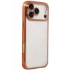 Apple iPhone 17 Pro Uyumlu Lensli Silikon - Turuncu