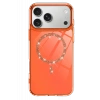 Apple iPhone 17 Pro Uyumlu Live Diamond Magsafe Kapak - Turuncu