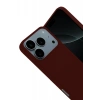 Apple iPhone 17 Pro Uyumlu Nano içi Kadife Silikon - Bordo