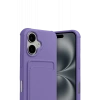 Apple iPhone 17 Uyumlu Kelvin Kartvizitli Silikon - Lila
