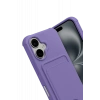 Apple iPhone 17 Uyumlu Kelvin Kartvizitli Silikon - Lila