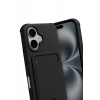Apple iPhone 17 Uyumlu Kelvin Kartvizitli Silikon - Siyah