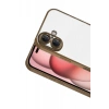 Apple iPhone 17 Uyumlu Lensli Silikon - Çöl Titanyum