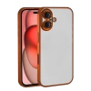Apple iPhone 17 Uyumlu Lensli Silikon - Turuncu
