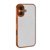 Apple iPhone 17 Uyumlu Lensli Silikon - Turuncu