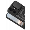 Apple iPhone 17 Uyumlu Pars Lens Yüzüklü Silikon - Siyah
