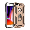 Apple iPhone 7 Plus Uyumlu Kılıf Sofya Yüzüklü Silikon Kapak - Gold