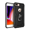 Apple iPhone 7 Plus Uyumlu Kılıf Sofya Yüzüklü Silikon Kapak - Siyah