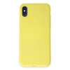 Apple iPhone X Uyumlu Kılıf First Silikon - Sarı