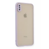 Apple iPhone X Uyumlu Kılıf Montreal Silikon Kapak - Mor