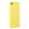 Apple iPhone XR Uyumlu Kılıf First Silikon - Sarı