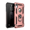 Apple iPhone XR Uyumlu Kılıf Sofya Yüzüklü Silikon Kapak - Rose