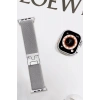 Apple Watch 42mm Uyumlu Forest Kumaş Kordon - Titan Gri