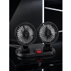 Ayarlanabilir Çift Başlıklı Sessiz Araç İçi Vantilatör