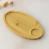 Bambu Oval 2 Bölmeli Mini Servis Tepsisi 25x14x1.4 cm