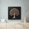 Bronz Ağaç Kanvas Tablo 60x60cm