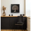 Bronz Ağaç Kanvas Tablo 60x60cm