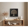 Bronz Ağaç Kanvas Tablo 60x60cm