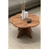 Çiçek Orta Sehpa Kahverengi 70 cm