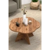 Çiçek Orta Sehpa Kahverengi 70 cm
