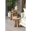 Çiçek Zigon Sehpa Kahverengi 3lü