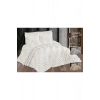 Çift Kişilik Yatak Örtüsü KREM 3 Parça Yatak Örtüsü Bedspread