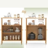 Çok Amaçlı Bambu Dolap 66x33x85 cm - Organizer Raflı