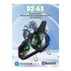 D2-6x 1000m Mesafeli 6 Kanallı İntercom Bluetooth Motosiklet Kask Kulaklığı İntercom Kulaklık