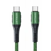 Konfulon DC43 Type-C to Type-C 1M Örgü 60W Hızlı Şarj Kablo - Yeşil