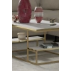 Delux Orta Sehpa Gold Beyaz 90x60 cm