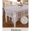 Dertsiz Daimond Model Krem 160x220cm İşlemeli Dantelli Tek Masa Örtüsü