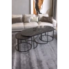 Dolunay Sehpa Seti Bendir Siyah 3lü