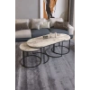 Dolunay Sehpa Seti Efes Beyaz 3lü