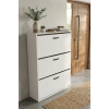 Düşer Kapaklı Ayakkabılık Beyaz 74 cm