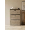 Düşer Kapaklı Ayakkabılık Ekru 74 cm