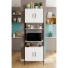 Fırın Dolabı Metal Ayaklı Beyaz 64 cm