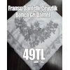 Fransız Dantelli Çeyizlik Bohça Gri Dantel
