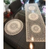 Fransız Dantelli Runner ve Supla Takımı (1 Runner, 6 Supla)