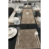 Fransız Dantelli Runner ve Supla Takımı (1 Runner, 6 Supla) Kapuçino