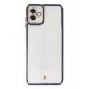 Samsung Galaxy A04 Kılıf Liva Lens Silikon - Mavi