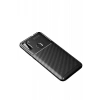 Samsung Galaxy A11 Kılıf Auto Focus Karbon Kapak - Siyah