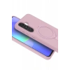 Samsung Galaxy A36 Regal Magsafe Standlı Kapak - Açık Pembe
