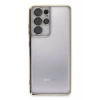 Samsung Galaxy S21 Ultra Kılıf Lensli Silikon - Gold
