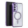 Samsung Galaxy S25 FE Joke Simli Magneticsafe Kılıf - Derin Mor