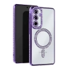 Samsung Galaxy S25 FE Joke Simli Magneticsafe Kılıf - Derin Mor