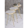 Gold Tel Zigon Beyaz 3lü