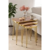Gold Tel Zigon Ceviz 3lü