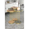Gold Terra Sehpa Seti Antrasit Ceviz